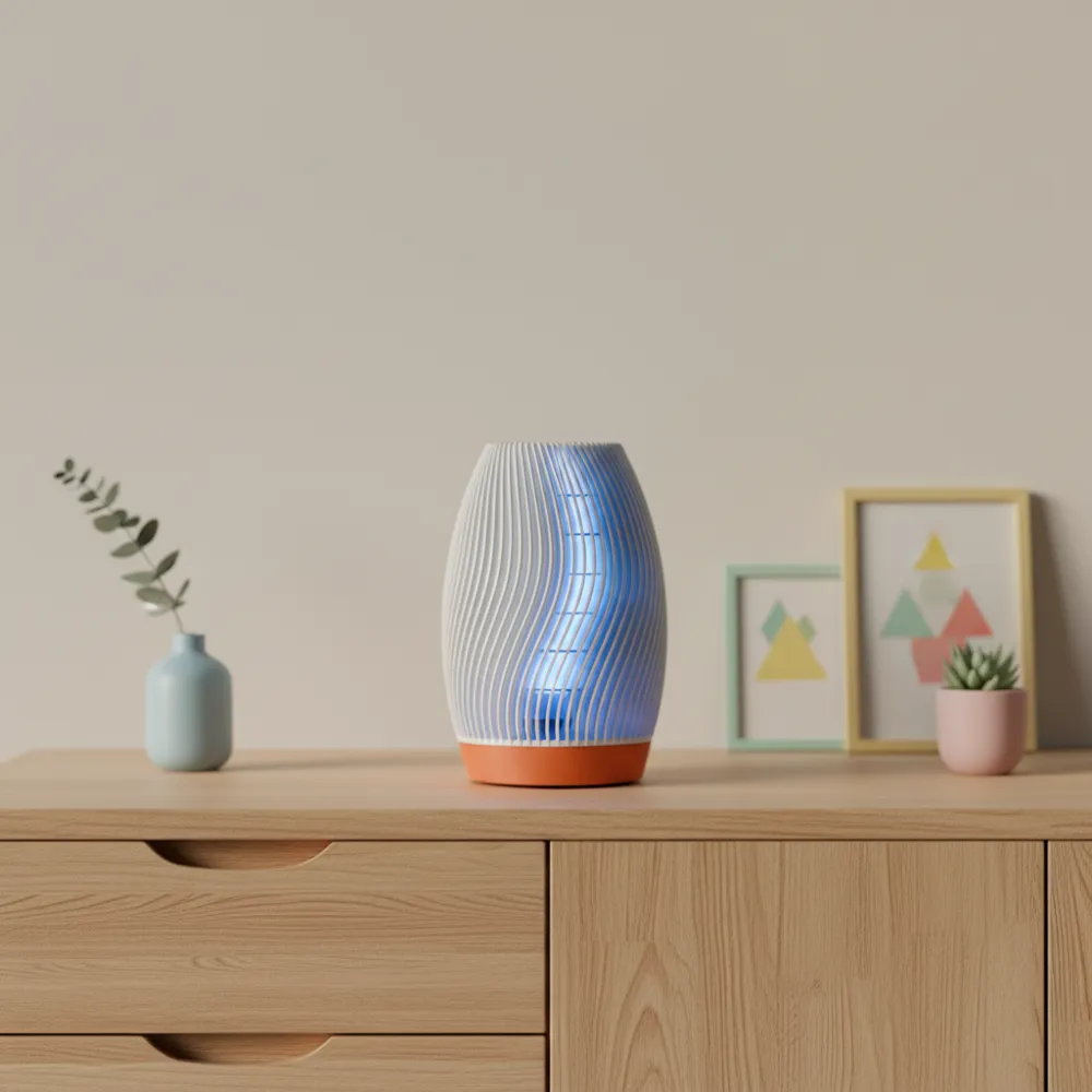 Modern Flowing Lamp with Inner Coloured Diffuser by Abstractia Design ...
