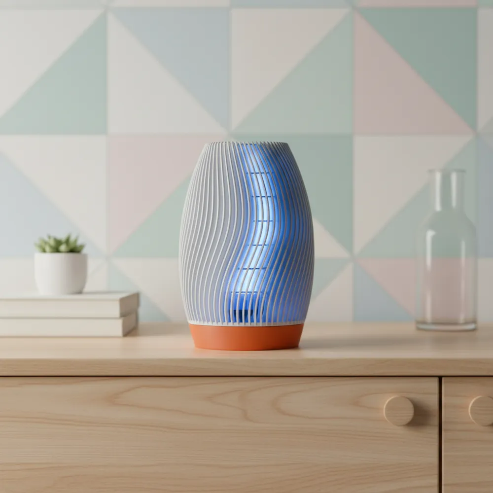 Modern Flowing Lamp with Inner Coloured Diffuser by Abstractia Design ...