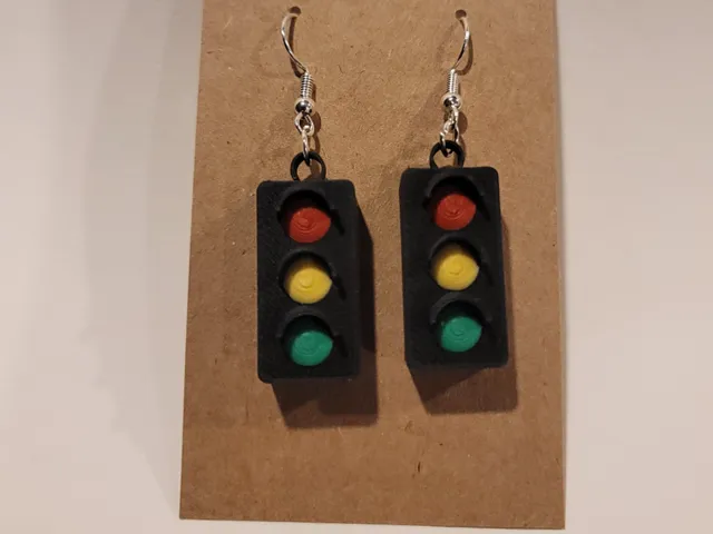 Traffic Light Earrings