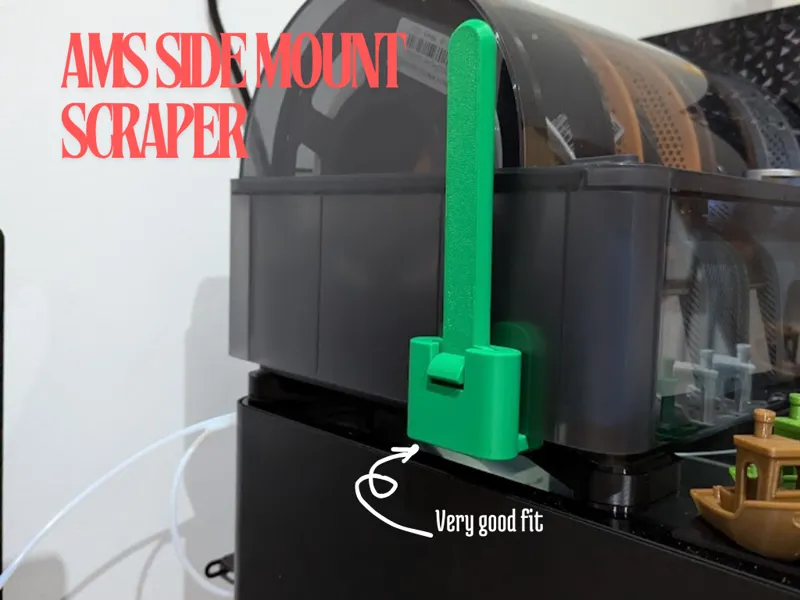 Side AMS mount for Bambu Scraper
