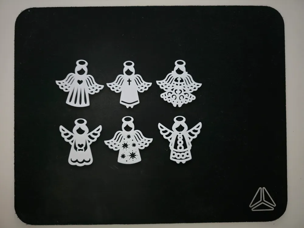 6 each 2D Christmas Angel decorations for the tree by 3Devil - MakerWorld