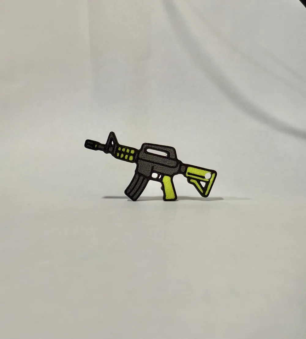 AR-15 keychain (customizable) - Free 3D Print Model - MakerWorld