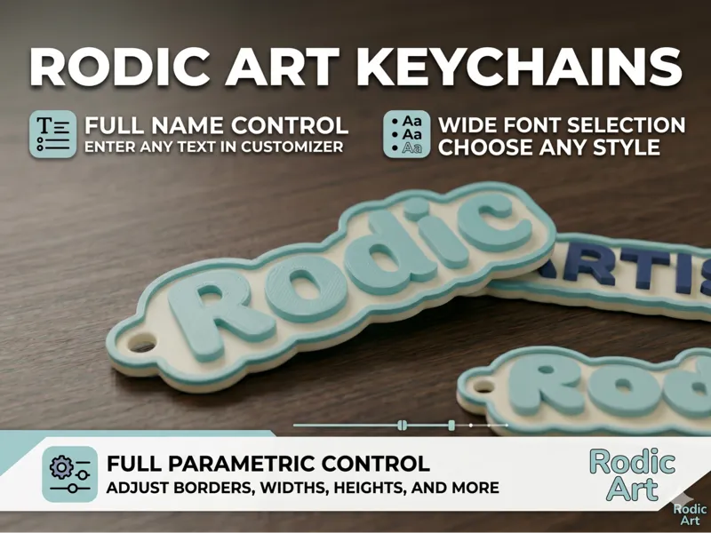 Rodic Art - Custom Name Keychain