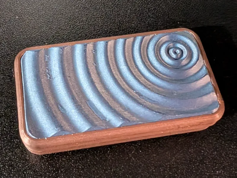 Magnetic Fidget Slider Smooth Ripple Pattern 8x3