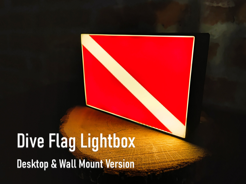 Dive Flag Lightbox (Desktop + Wallmount)