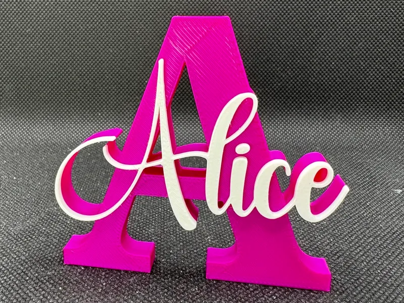 ALICE name ornament sign nametag