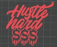 Enseigne murale Hustle Hard effet sang — photo 7