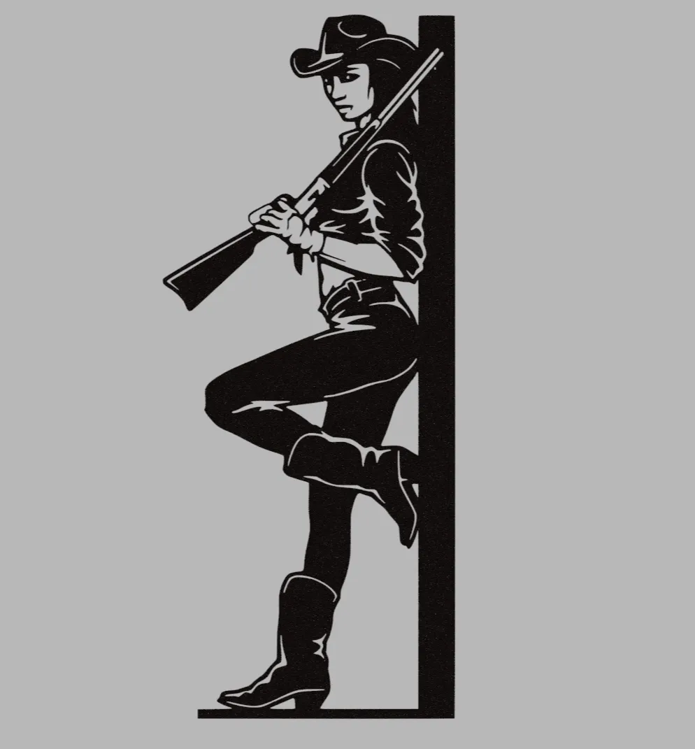 Décoration murale cowgirl