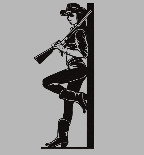 Décoration murale cowgirl