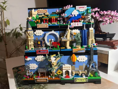 LEGObrick postcard stand