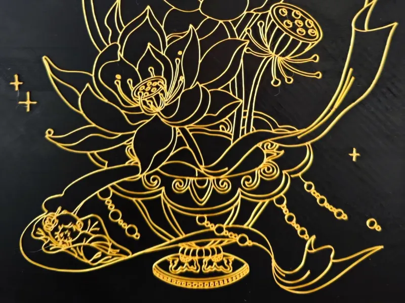 掐丝珐琅 《宝莲·梦生》 装饰画