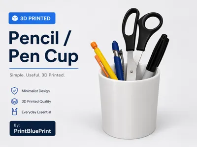 Fast Print Modular Pencil Holder (No Supports)