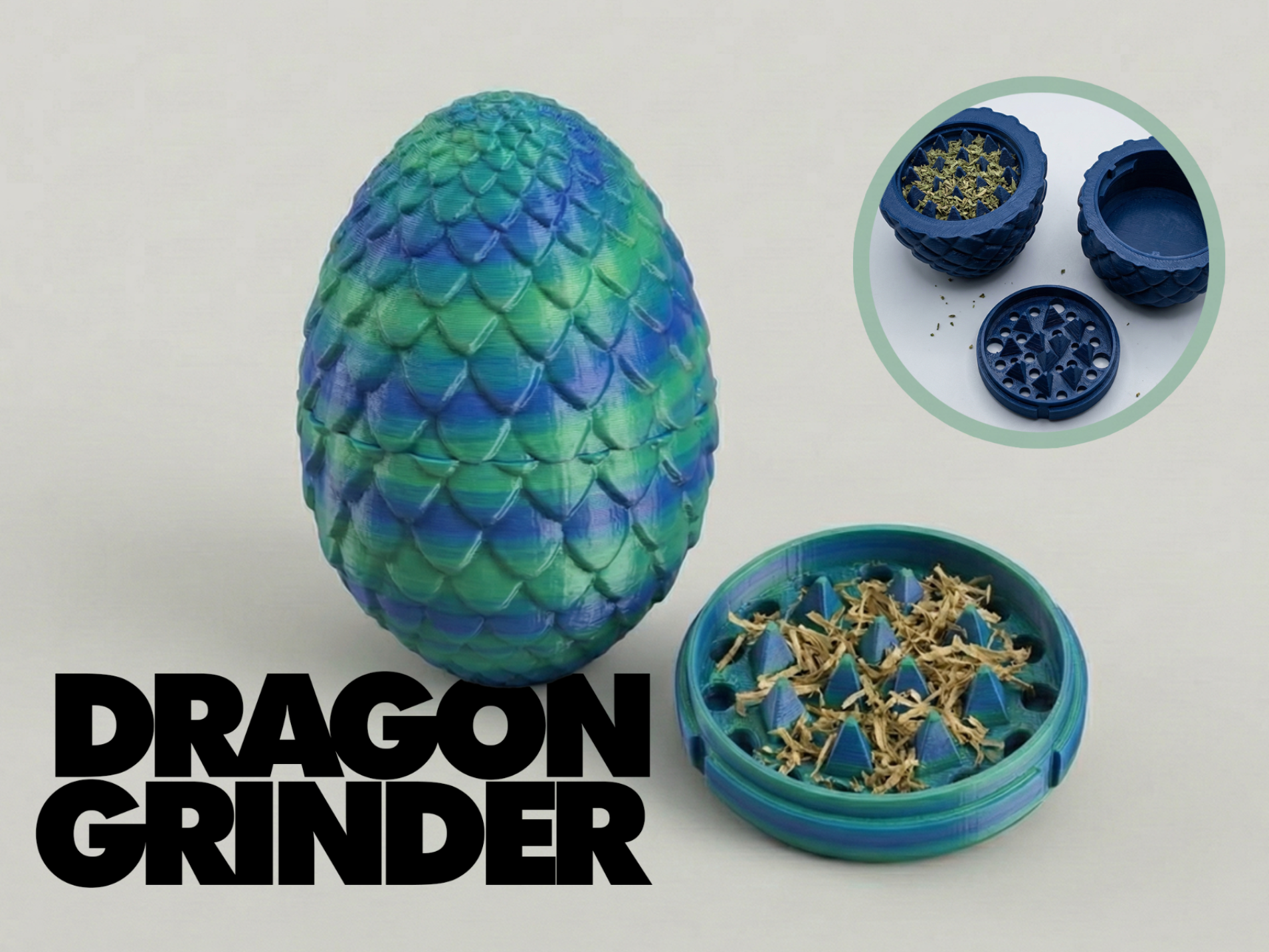 Miniatura 2 do modelo 3D GRINDER DRAGON EGG