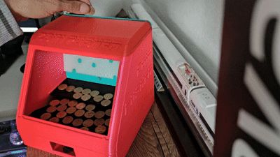 Münzschieber angetrieben durch Bambulab TT Motor
