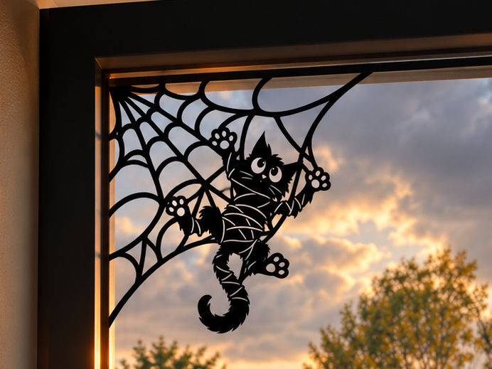 Halloween Web Cat - 1