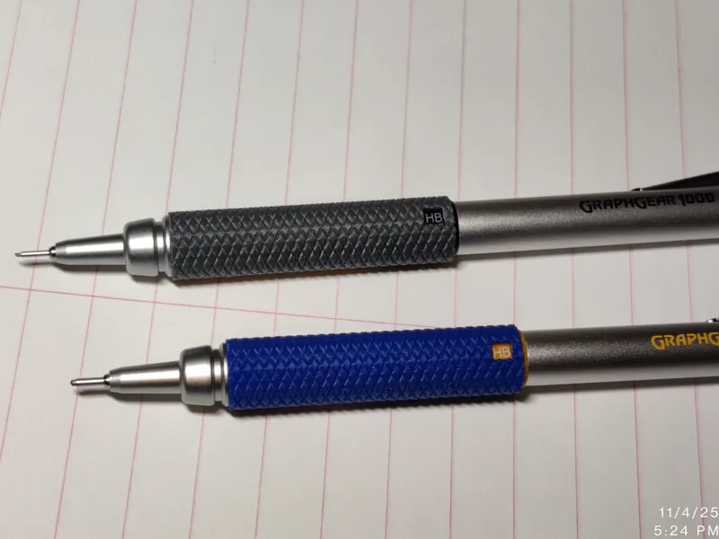Pentel Graphgear 1000 Grip - Wider with Knurling!!