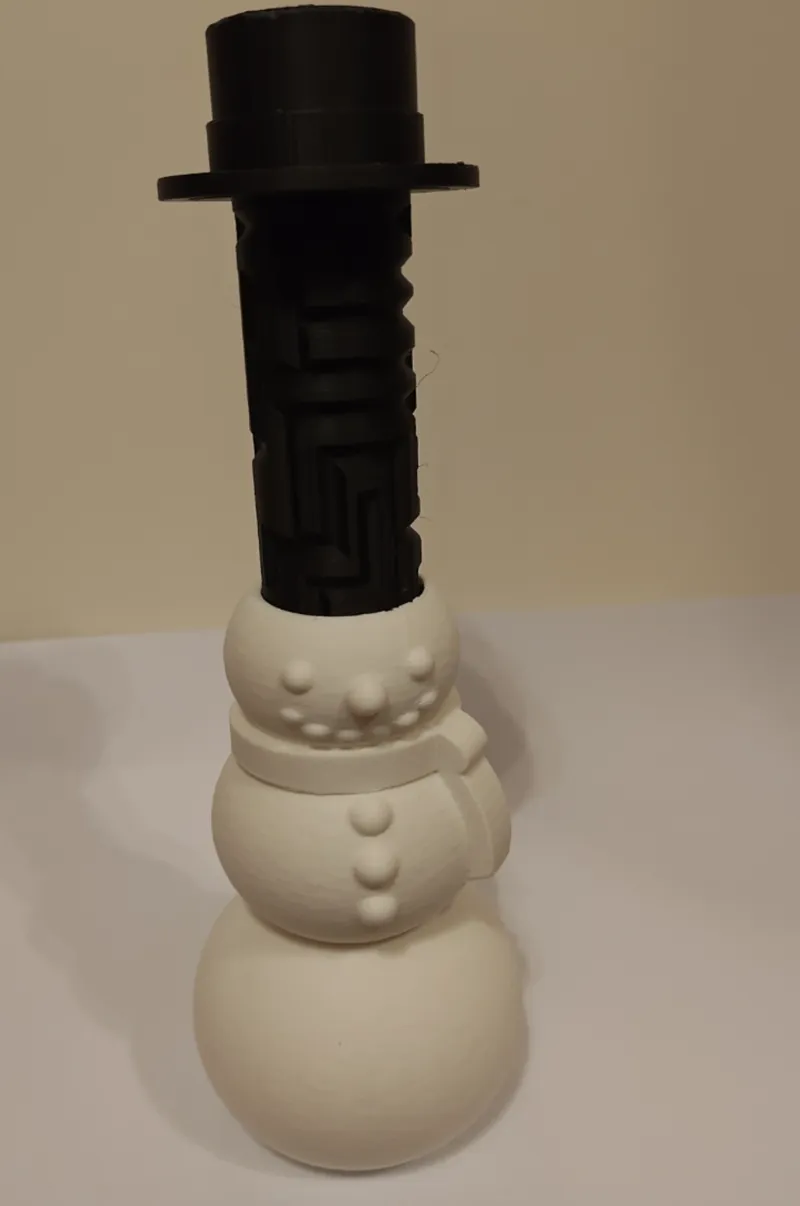 Snowman maze hat hiding box