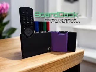 BoardDock – magnetic storage for remote & markers