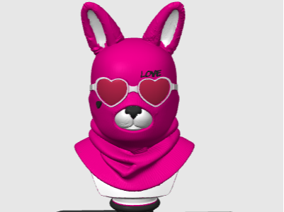 Busto Bunny Love Urbano – Máscara de Street Art