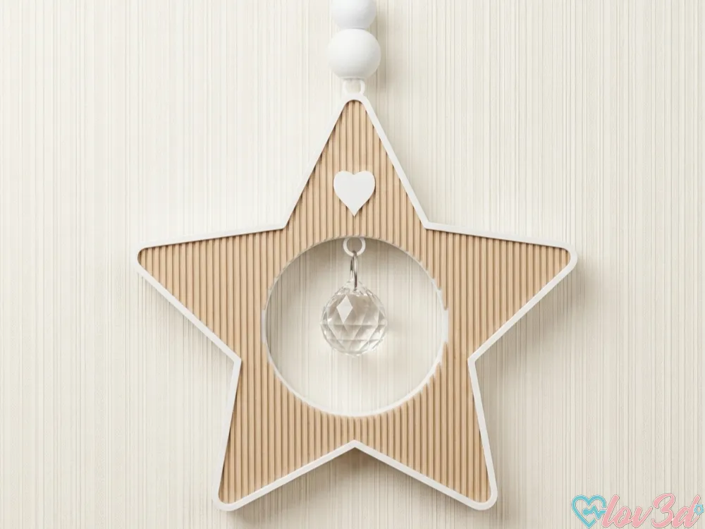 Marco decorativo: Boho Star Crystal Suncatcher. Referencia del modelo original.