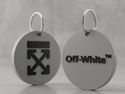 Minimal Streetwear Aesthetic Keychain - 3D Print