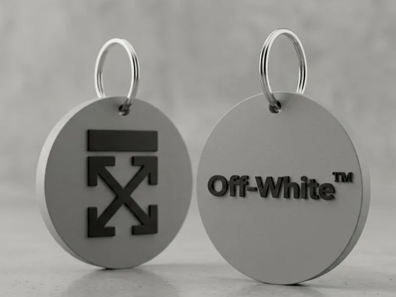 Minimal Streetwear Aesthetic Keychain - 3D Print