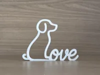 Sculpture minimaliste Love Dog — photo 3