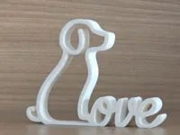 Sculpture minimaliste Love Dog — photo 2