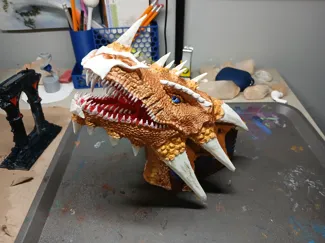 Cello Scroll Dragon topper