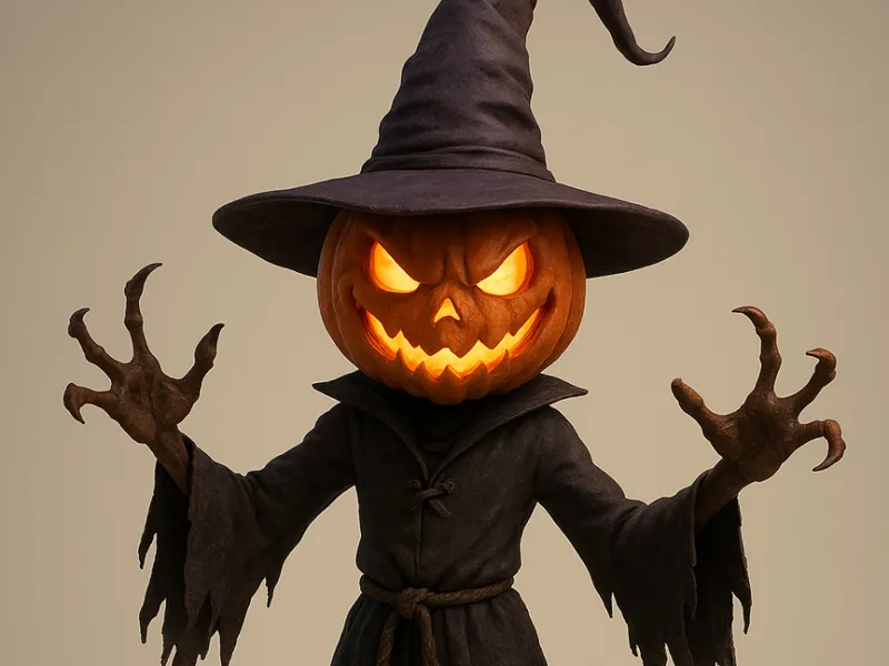 Halloween Monster Figur Kürbis 2025