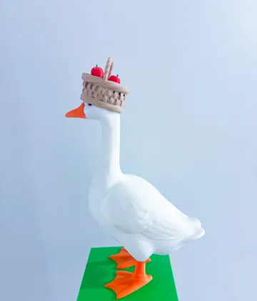 Modelo para impresión 3D: Harvest Apple Basket Hat Desk Goose Gear — vista de referencia 3