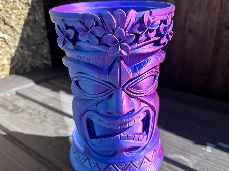 Tiki Themed plater / Tiki vase/ Tiki Bowl