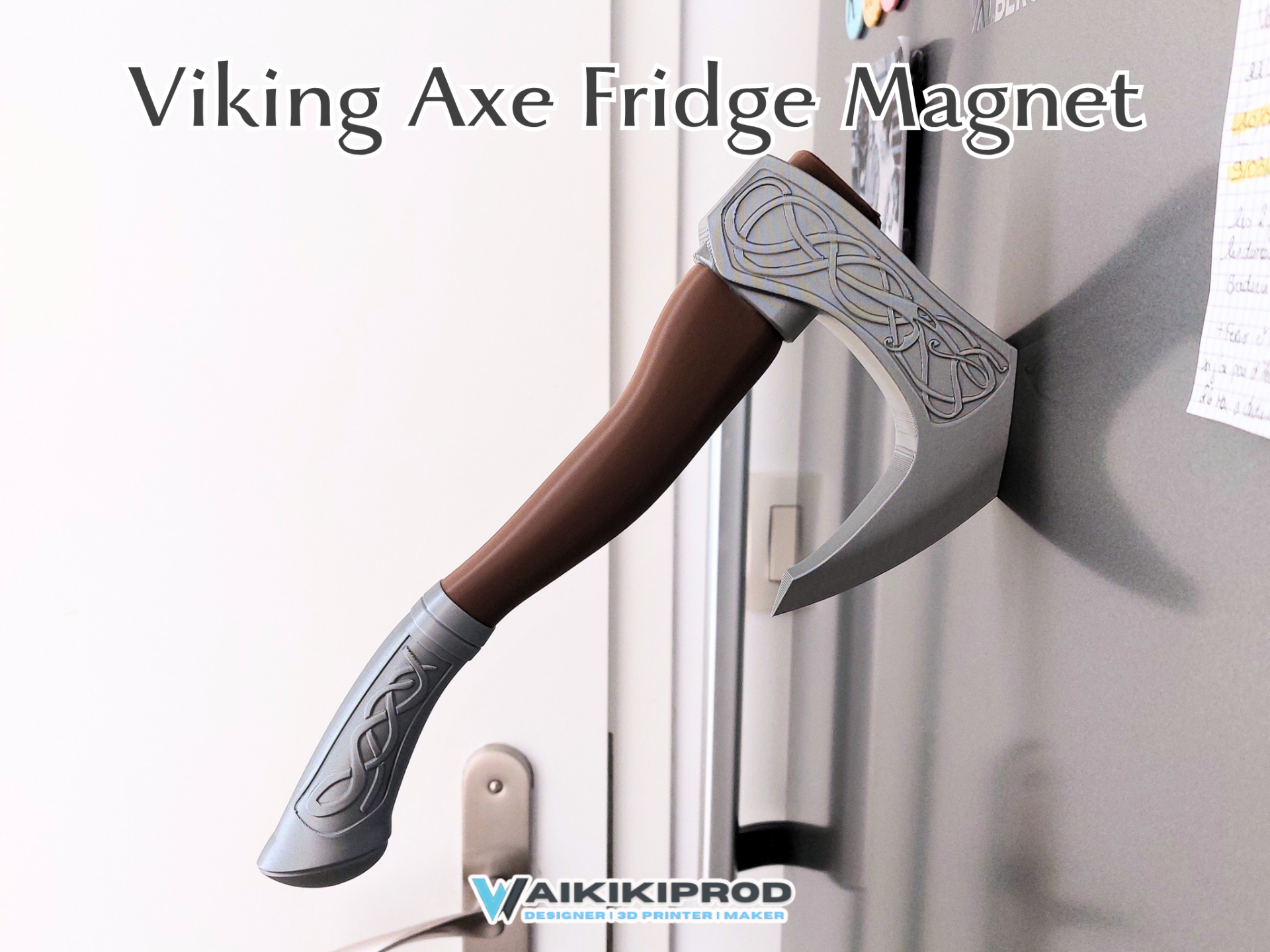 Viking Axe Fridge Magnet