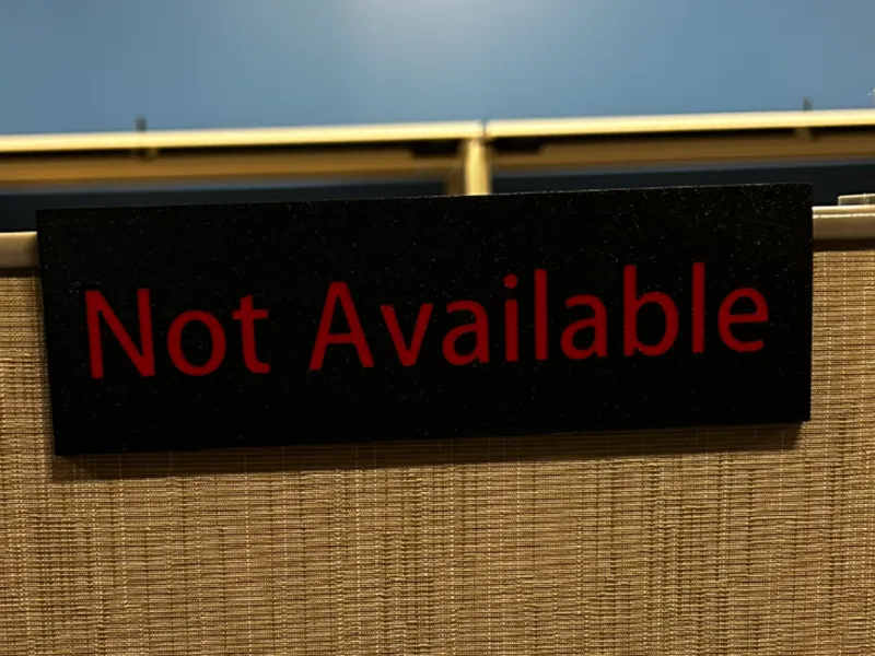 Cubicle Status Sign