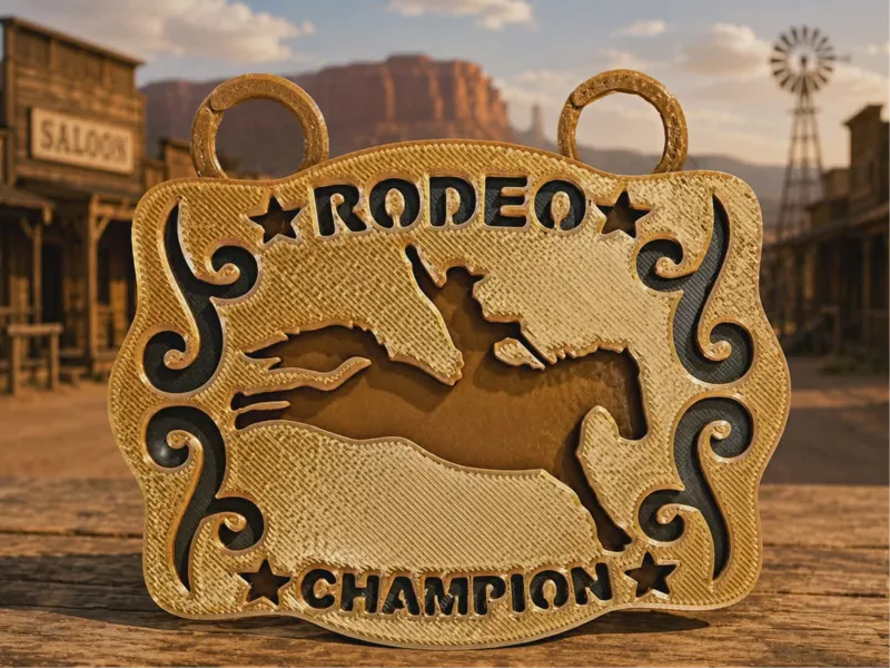 Rodeo Champion Hype Chain Belt Buckle Pendant