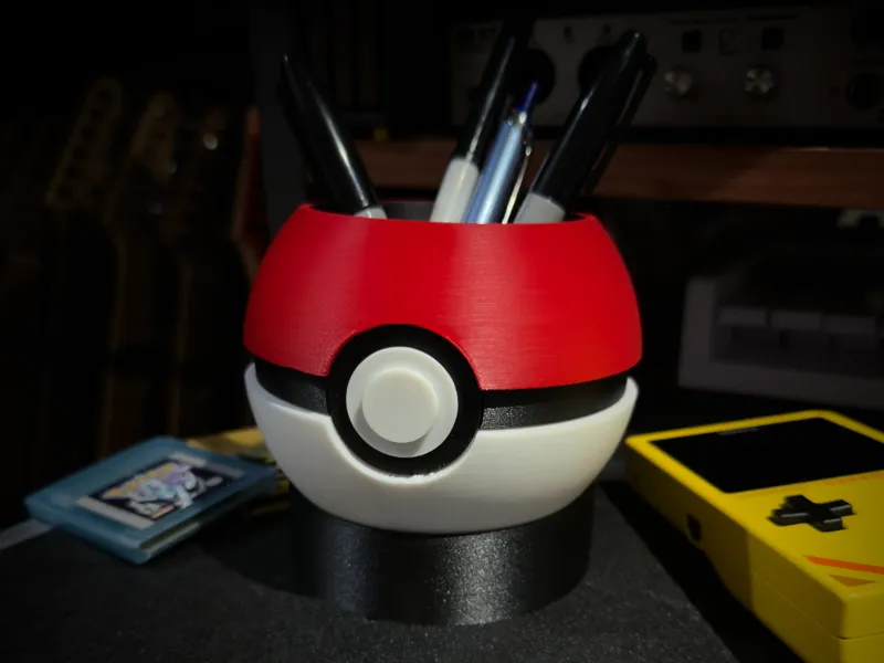Pokemon Pokeball Pen Holder (No AMS)