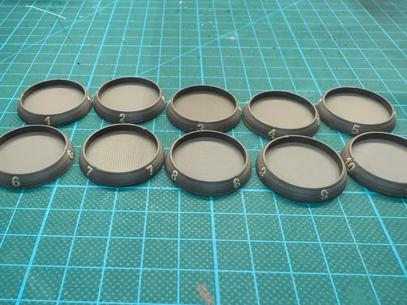 Base mit Nummer für 25mm base