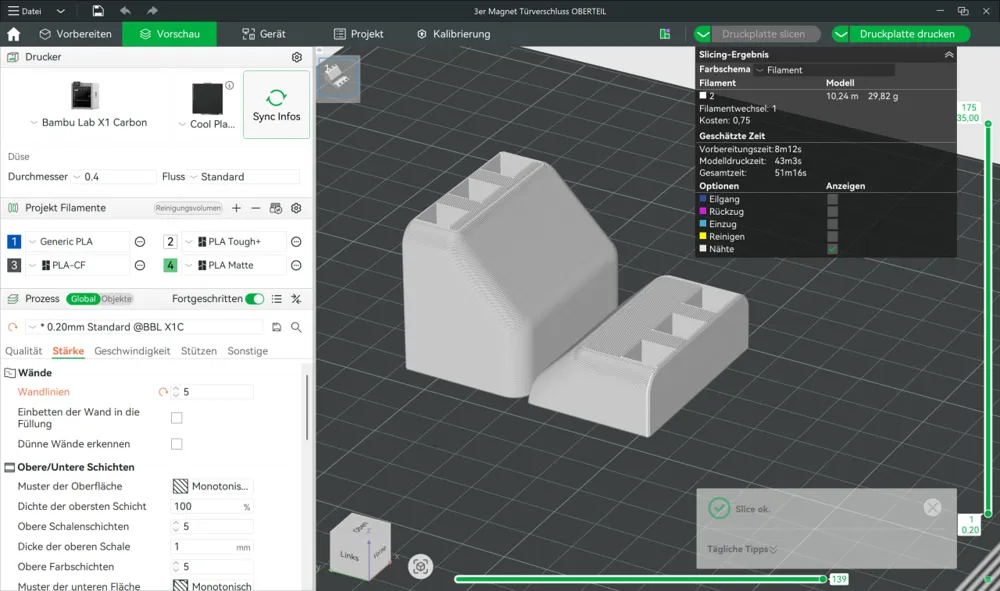 3-piece Magnetic Door Latch - Free 3D Print Model - MakerWorld