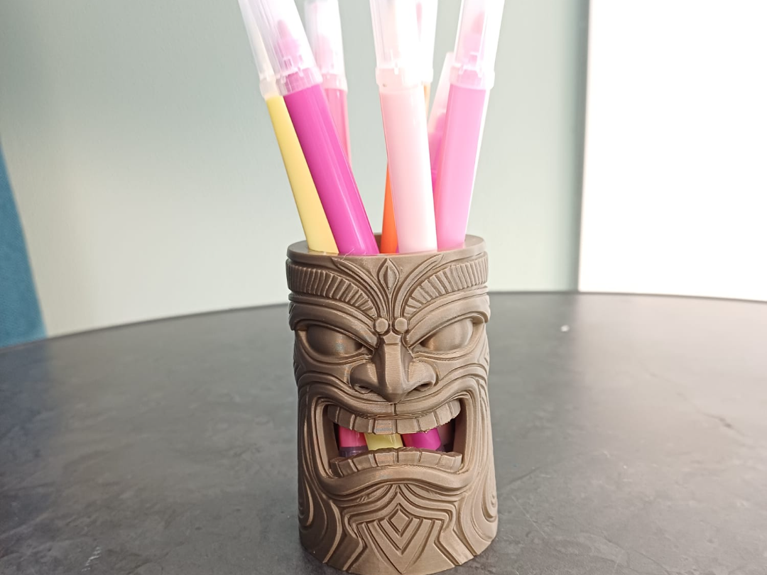 Tiki Mask Pen Holder