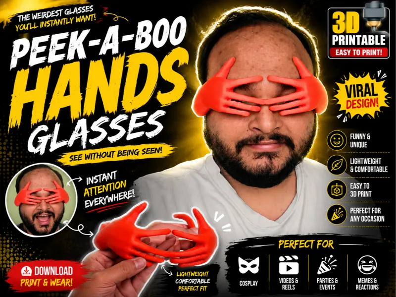 Peek-A-Boo Hands Glasses