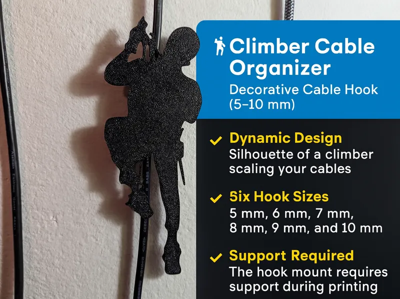 Climber Cable Organizer – Decorative Cable Hook