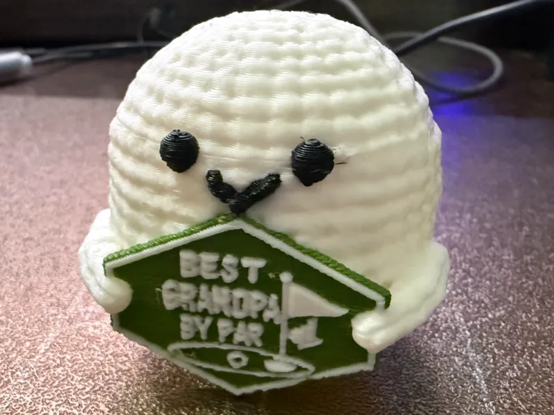 Grandpa Gift - Crochet Golf Ball With Sign