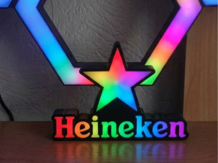 LED RGB Star Bar-Style Lamp3D Printable Decorative