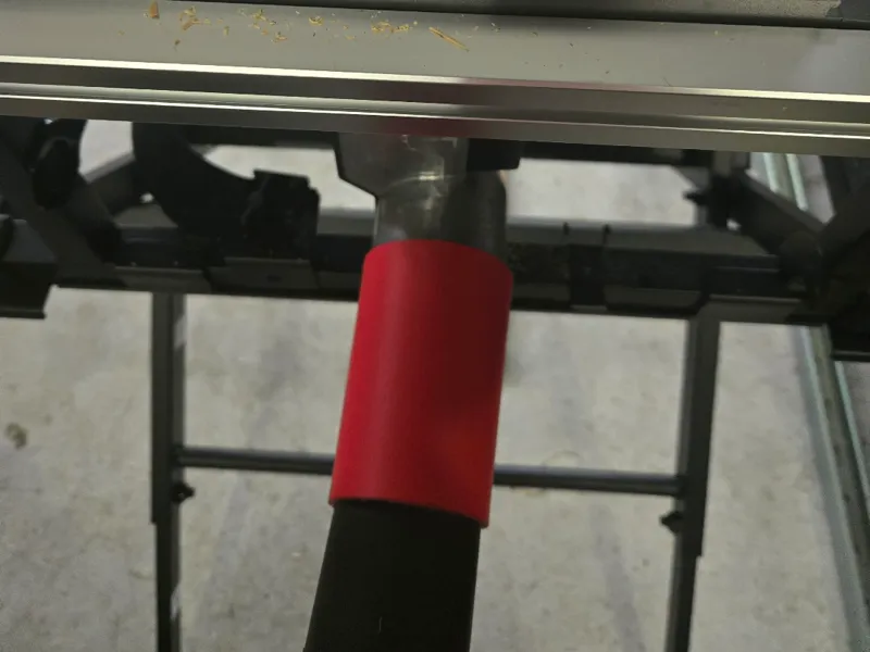 MilwaukeeM18 Tablesaw adapter  PorterCable shopvac