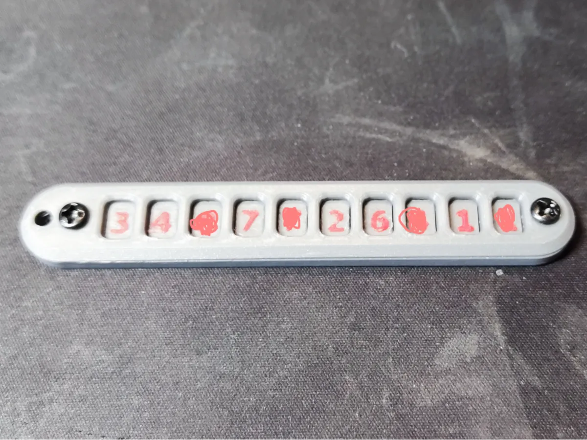 4898 Model Numbers Keychain with emergency telephone number. - Free 3D Print Model ...