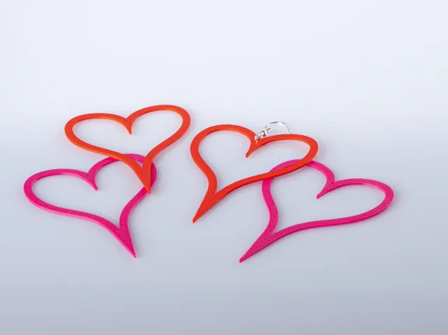 Elegant Heart Earrings & Pendant