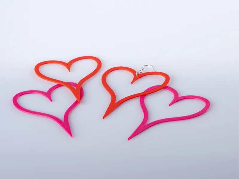 Elegant Heart Earrings & Pendant