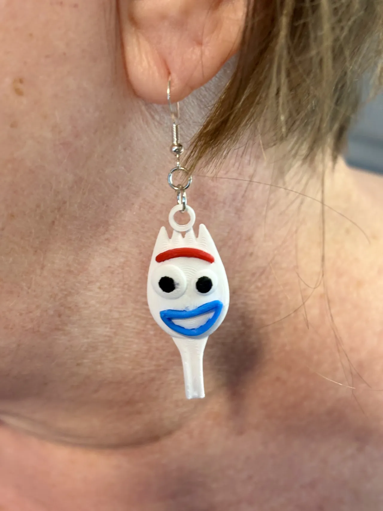 Spork Character Earrings view 2