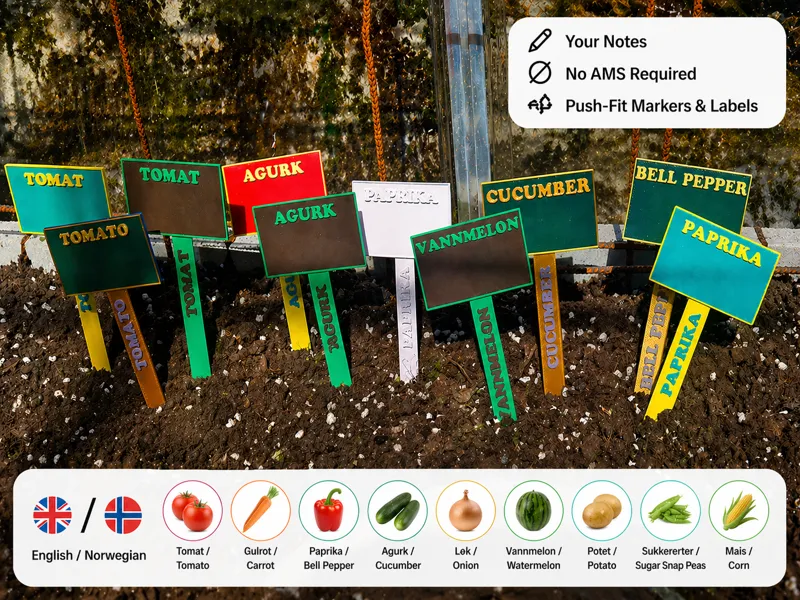Push-fit Plant Marker and Label Set