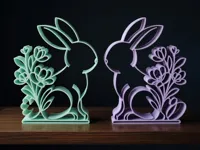 Lapin de Pâques minimaliste aux fleurs — photo 2